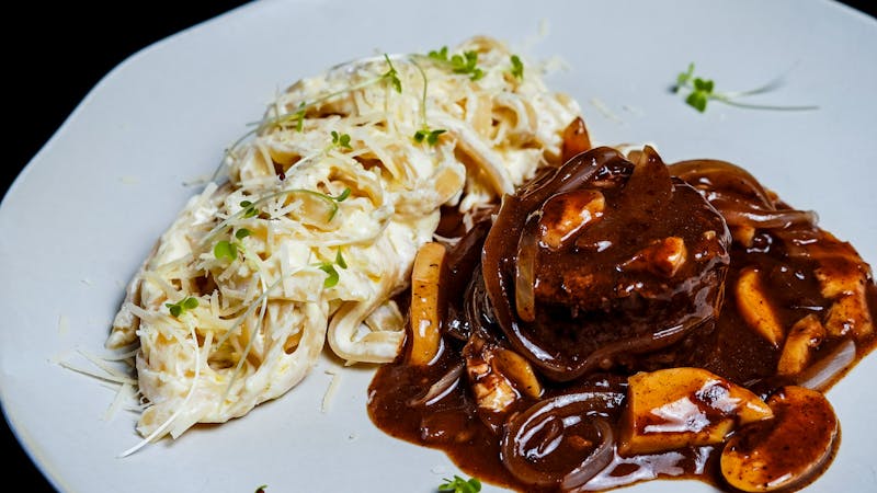 Fettuccine Alfredo with rich creamy sauce